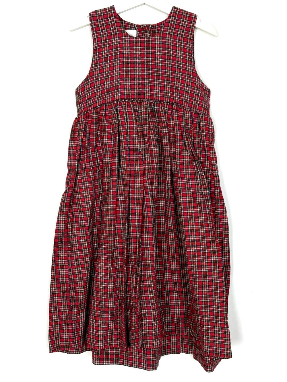 Strasburg Children Holiday Plaid Sleeveless Dress